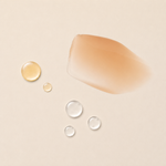 Texture swatches of Silk Serum, Chaga Moisturizer and Glow Oil from the lilac + flint Glow Trio Barrier Rescue, showcasing rich, barrier-supporting hydration.