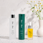 Peace Toner, Drench Gel and Glow Oil from the lilac + flint Glow Trio Hydra Boost skincare set for lightweight hydration.
